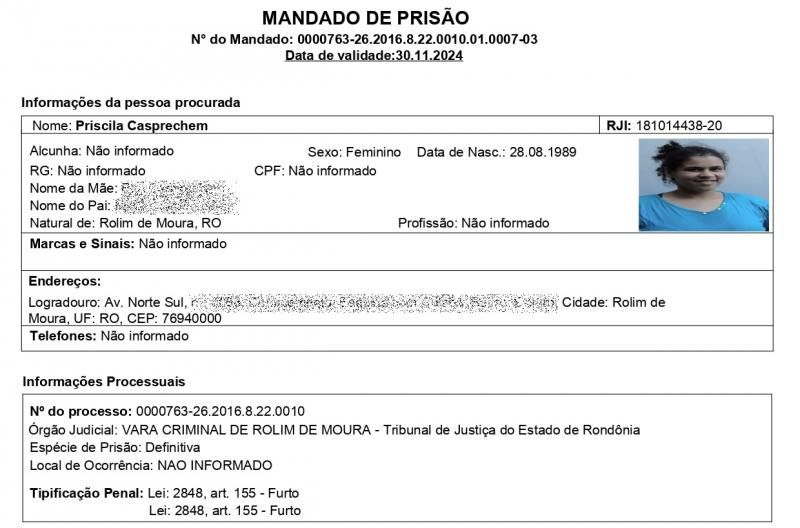 Acusada de crime de furto é presa pela Polícia Militar em Rolim de Moura Acusada de crime de furto é presa pela Polícia Militar em Rolim de Moura