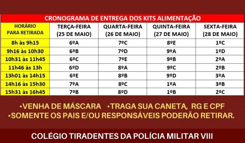 Alunos do Colégio Tiradentes da Polícia Militar em Rolim de Moura recebem quase 900 kit de alimentos oriundos da agricultura familiar Alunos do Colégio Tiradentes da Polícia Militar em Rolim de Moura recebem quase 900 kit de alimentos oriundos da agricultura familiar