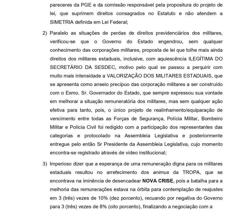 Militares da PM e BM lançam nota pedindo melhorias salariais ao Governo do Estado Militares da PM e BM lançam nota pedindo melhorias salariais ao Governo do Estado
