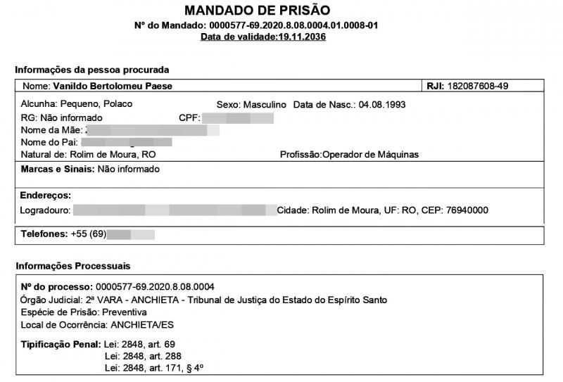 Acusado de crimes de associação criminosa e de aplicar golpes de estelionato é preso pela Polícia Militar em Rolim de Moura; um veículo foi apreendido Acusado de crimes de associação criminosa e de aplicar golpes de estelionato é preso pela Polícia Militar em Rolim de Moura; um veículo foi apreendido