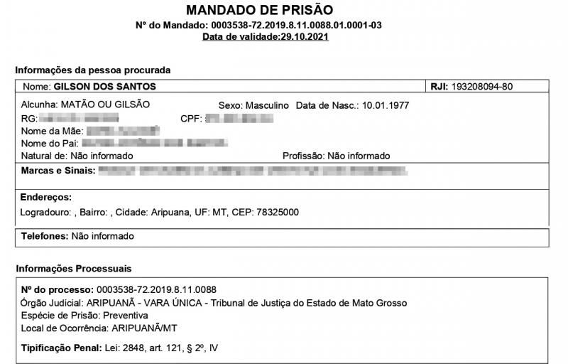 Acusado de triplo homicídio em garimpo em Mato Grosso é preso pela PM, durante OPERAÇÃO NARCO BRASIL, na área rural de Alta Floresta (RO) Acusado de triplo homicídio em garimpo em Mato Grosso é preso pela PM, durante OPERAÇÃO NARCO BRASIL, na área rural de Alta Floresta (RO)