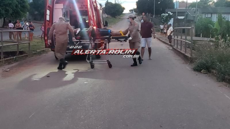 Motociclista é socorrido após passar sobre quebra-molas e sofrer queda em Rolim de Moura Motociclista é socorrido após passar sobre quebra-molas e sofrer queda em Rolim de Moura