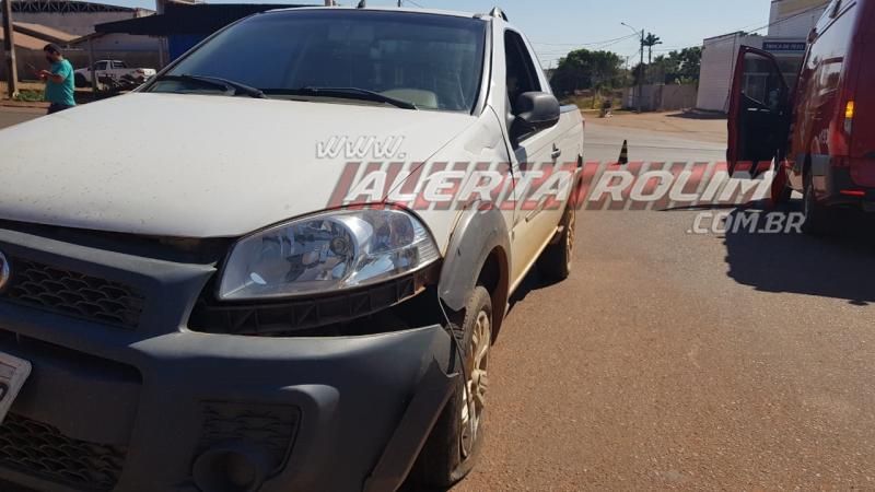 Colisão entre carro e moto foi registrada nesta manhã de sábado em Rolim de Moura Colisão entre carro e moto foi registrada nesta manhã de sábado em Rolim de Moura