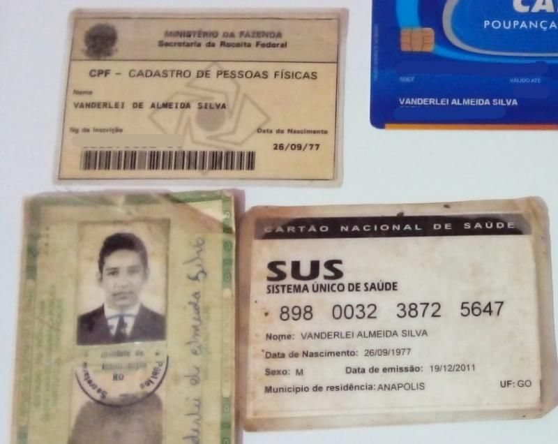 Documentos encontrados em nome de Vanderlei Almeida Silva, em Rolim de Moura Documentos encontrados em nome de Vanderlei Almeida Silva, em Rolim de Moura