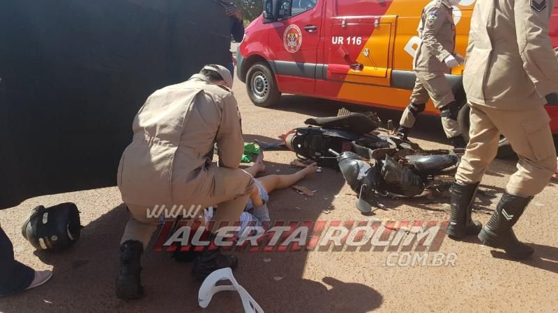 Grave acidente de trânsito foi registrado durante a tarde desta segunda-feira em Rolim de Moura Grave acidente de trânsito foi registrado durante a tarde desta segunda-feira em Rolim de Moura