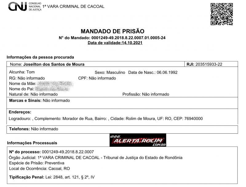 Acusado de homicídio em Cacoal é preso pela Polícia Militar em Rolim de Moura  Acusado de homicídio em Cacoal é preso pela Polícia Militar em Rolim de Moura