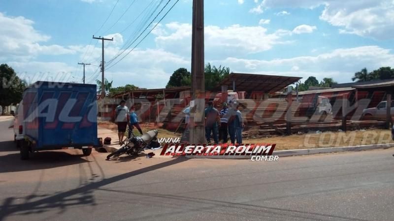 Entregador de delivery sofre acidente de trânsito na avenida Norte Sul em Rolim de Moura Entregador de delivery sofre acidente de trânsito na avenida Norte Sul em Rolim de Moura