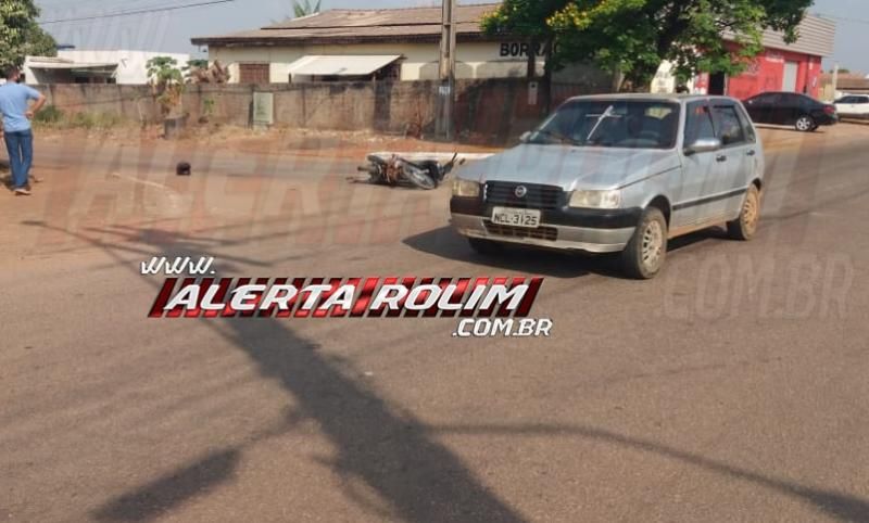 Motociclista inabilitado avança via e colide em carro nesta tarde de terça-feira em Rolim de Moura Motociclista inabilitado avança via e colide em carro nesta tarde de terça-feira em Rolim de Moura