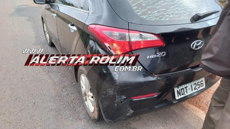 Motociclista fratura perna ao bater na traseira de carro na RO-383 em Rolim de Moura Motociclista fratura perna ao bater na traseira de carro na RO-383 em Rolim de Moura