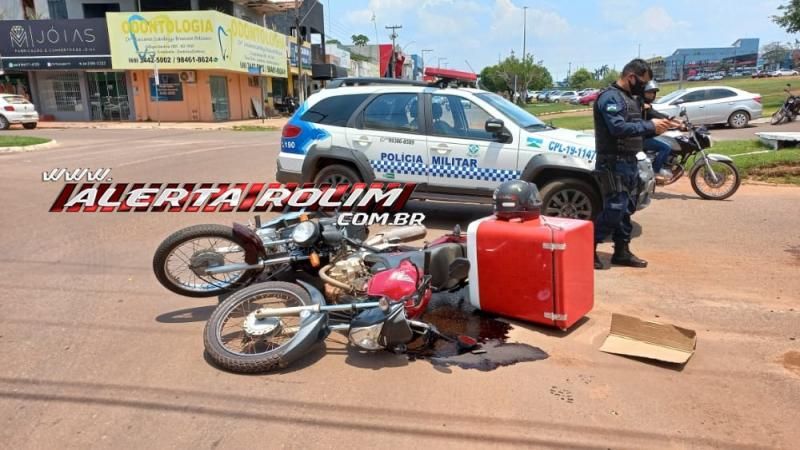 PM registrou colisão entre duas motos no Centro de Rolim de Moura nesta manhã de quinta-feira PM registrou colisão entre duas motos no Centro de Rolim de Moura nesta manhã de quinta-feira