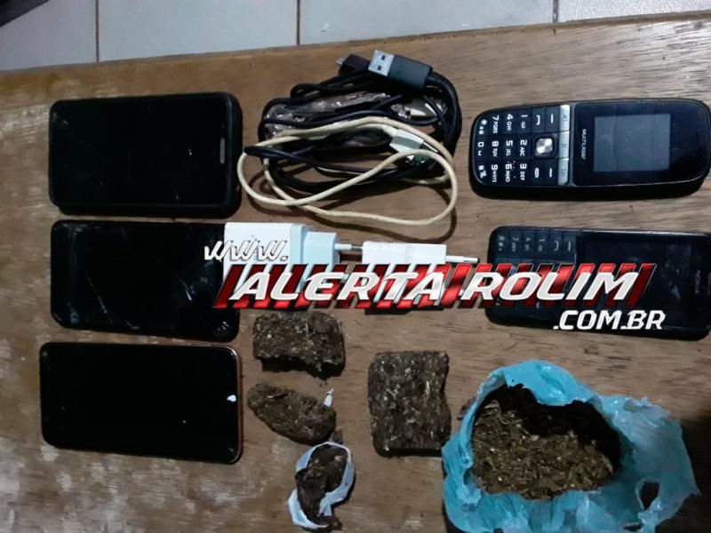 Policiais Penais interceptaram celulares e droga que foi arremessada no Semiaberto de Rolim de Moura