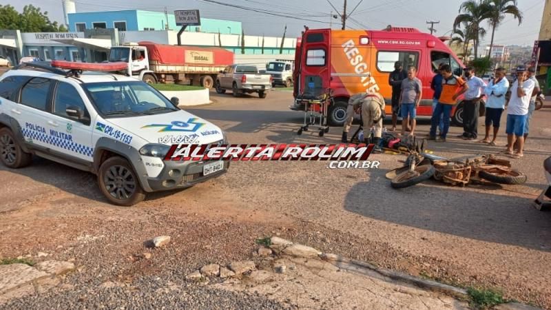 Semana começa com registro de acidente de trânsito em Rolim de Moura Semana começa com registro de acidente de trânsito em Rolim de Moura