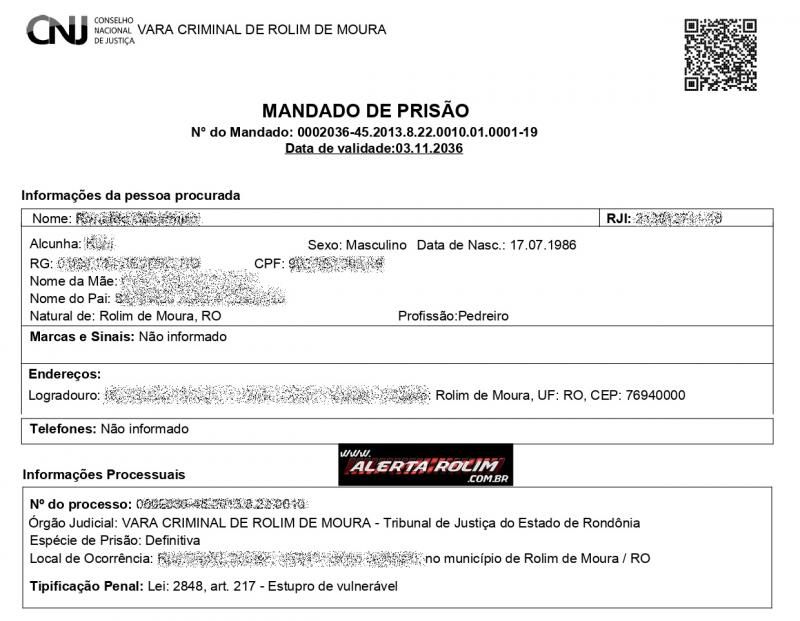 Acusado de estupro, condenado a 09 anos de prisão foi preso pela Polícia Militar em Rolim de Moura - Vídeo Acusado de estupro, condenado a 09 anos de prisão foi preso pela Polícia Militar em Rolim de Moura - Vídeo