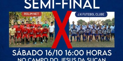 Não percam a semifinal do campeonato de futebol PELADÃO nesta tarde de sábado (16), em Rolim de Moura
