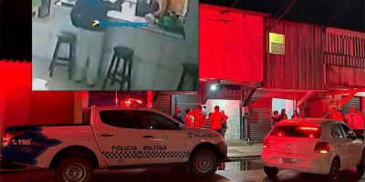 Veja o momento em que mulher foi executada em bar de RO; homem também foi baleado - Vídeo Veja o momento em que mulher foi executada em bar de RO; homem também foi baleado - Vídeo
