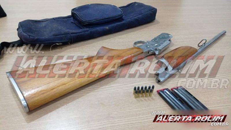 Arma de fogo, munições, bovino furtado e abatido foram apreendidos em Novo Horizonte pela equipe do PATAMO da PM; um homem foi preso Arma de fogo, munições, bovino furtado e abatido foram apreendidos em Novo Horizonte pela equipe do PATAMO da PM; um homem foi preso