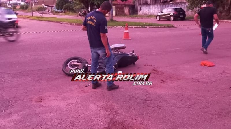 Colisão entre carro e moto na tarde de quinta-feira resultou em uma pessoa ferida em Rolim de Moura Colisão entre carro e moto na tarde de quinta-feira resultou em uma pessoa ferida em Rolim de Moura