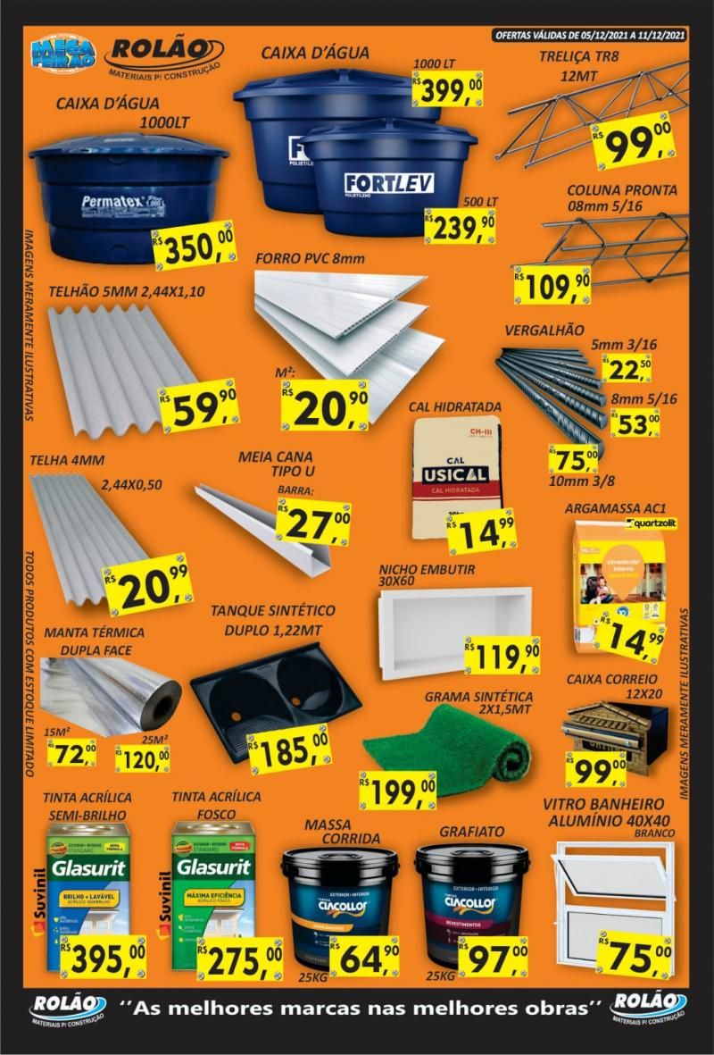 Começa hoje o 6º Mega Feirão do Rolão Materiais para construção de Rolim de Moura Começa hoje o 6º Mega Feirão do Rolão Materiais para construção de Rolim de Moura