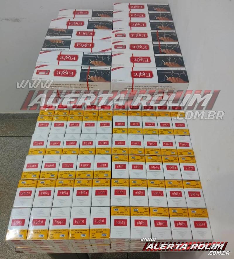 Mais de mil carteiras de cigarros contrabandeadas foram apreendidas e um suspeito foi preso pela PM em Novo Horizonte/RO Mais de mil carteiras de cigarros contrabandeadas foram apreendidas e um suspeito foi preso pela PM em Novo Horizonte/RO