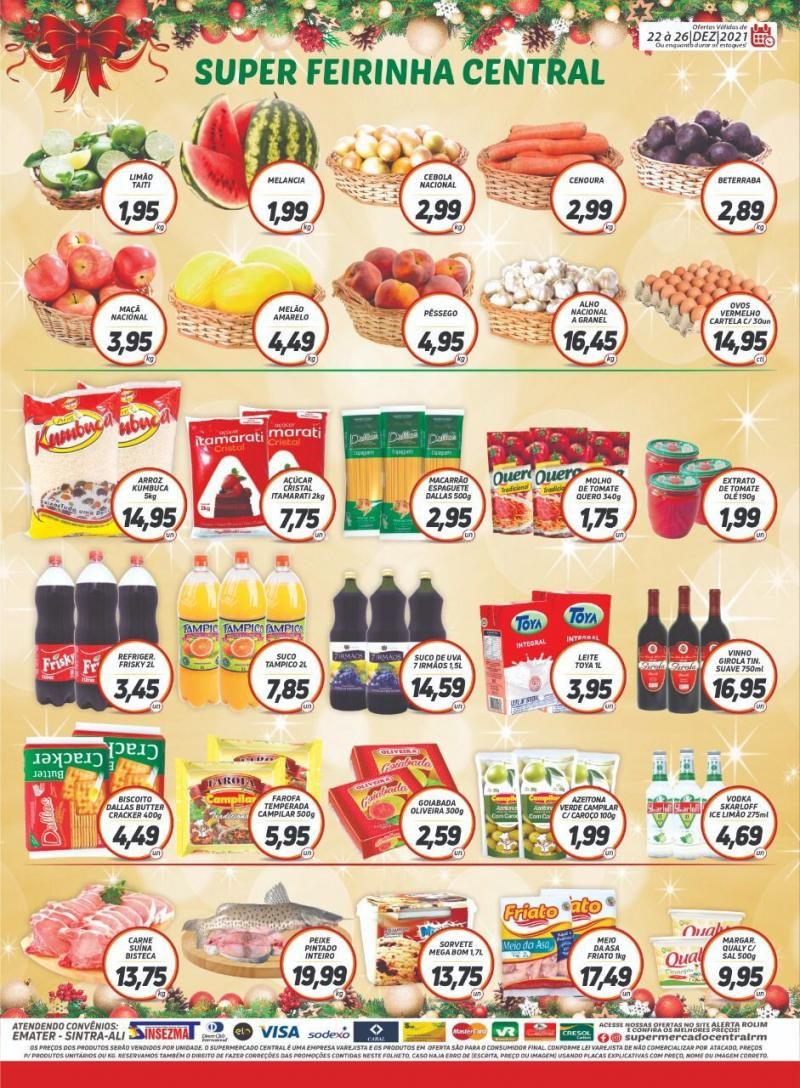 Natal de ofertas do Supermercado Central de Rolim de Moura Natal de ofertas do Supermercado Central de Rolim de Moura
