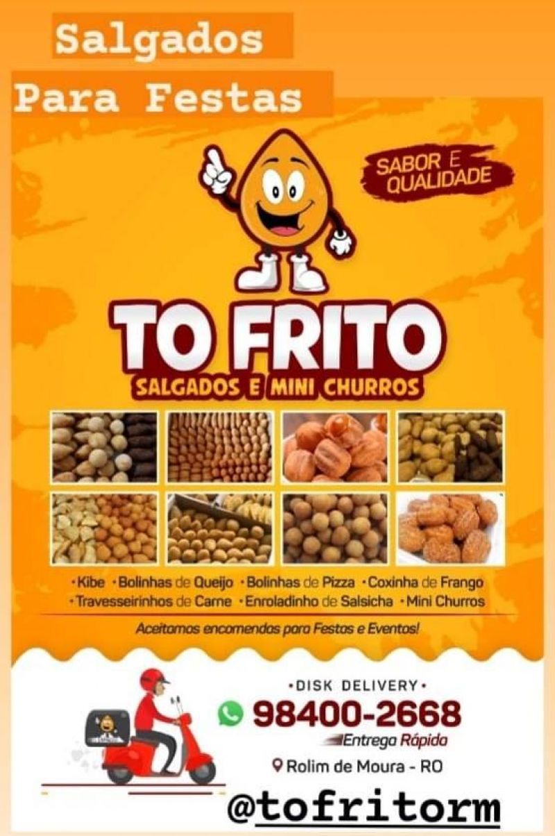 TO FRITO salgados e mini churros em Rolim de Moura – Delivery TO FRITO salgados e mini churros em Rolim de Moura – Delivery