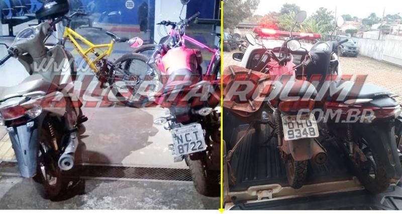 04 motos, produto de roubo e furto foram recuperadas pela Polícia Militar em Rolim de Moura 04 motos, produto de roubo e furto foram recuperadas pela Polícia Militar em Rolim de Moura