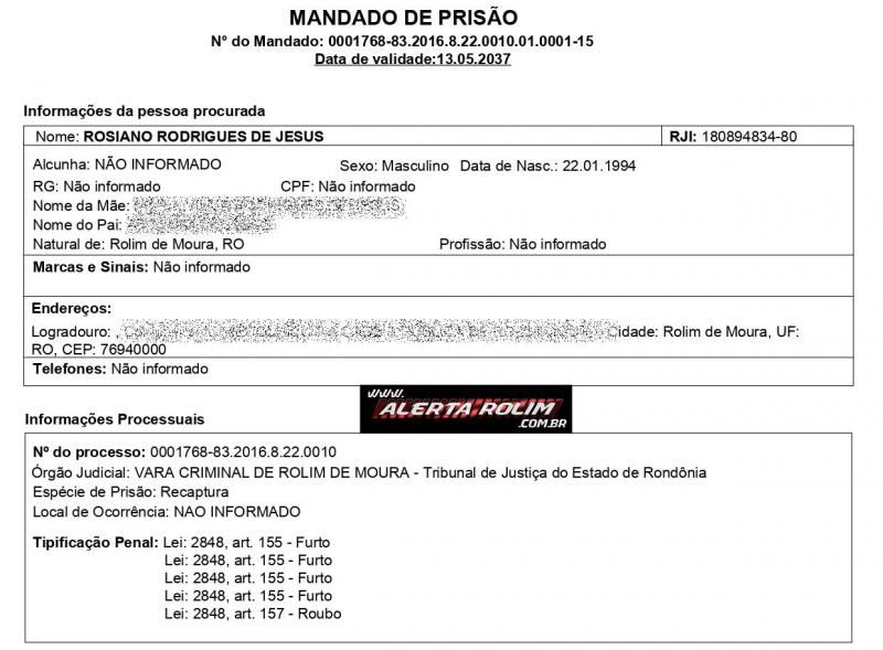 Acusado de crimes de roubo e furto foi recapturado pela Polícia Militar em Rolim de Moura Acusado de crimes de roubo e furto foi recapturado pela Polícia Militar em Rolim de Moura