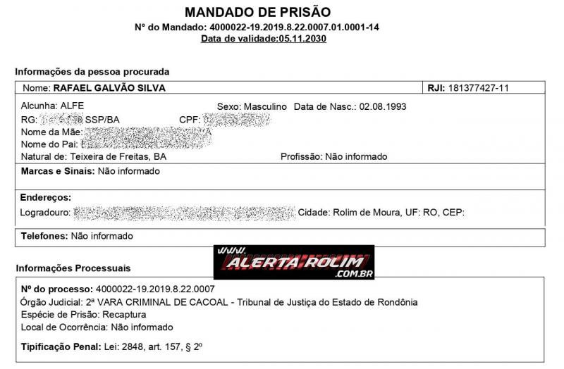 Acusado de roubo em Cacoal, com mais de 8 anos de prisão decretada foi preso pela PM em Rolim de Moura; assista ao vídeo do momento da prisão Acusado de roubo em Cacoal, com mais de 8 anos de prisão decretada foi preso pela PM em Rolim de Moura; assista ao vídeo do momento da prisão