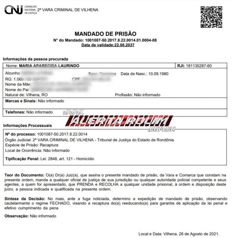 Condenada por tentativa de homicídio foi presa pela Polícia Militar de Parecis Condenada por tentativa de homicídio foi presa pela Polícia Militar de Parecis