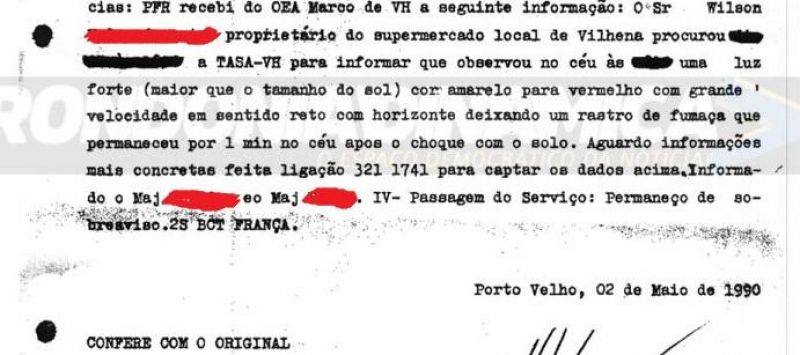 Governo Federal confirma presença de ovni Governo Federal confirma presença de ovni