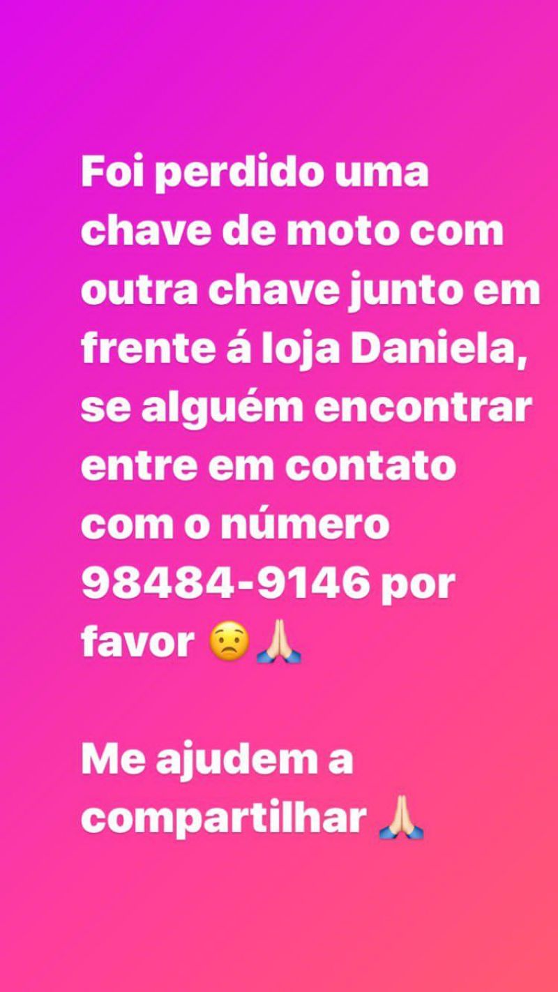 Procura-se por chave de moto Honda Biz que foi perdida em Rolim de Moura Procura-se por chave de moto Honda Biz que foi perdida em Rolim de Moura