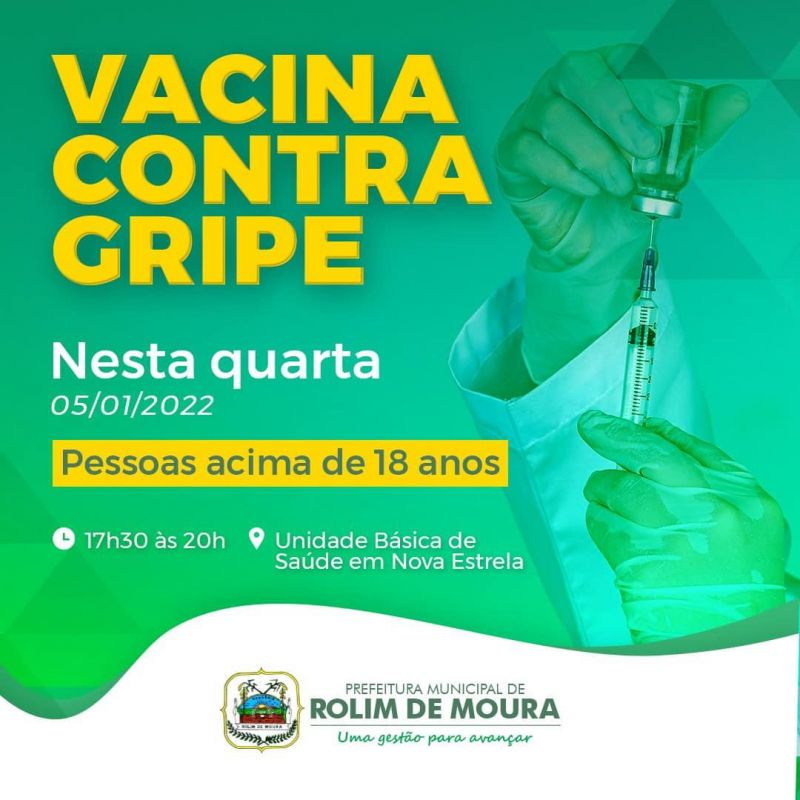 Vacina contra a gripe em Nova Estrela será amanhã, quarta-feira
