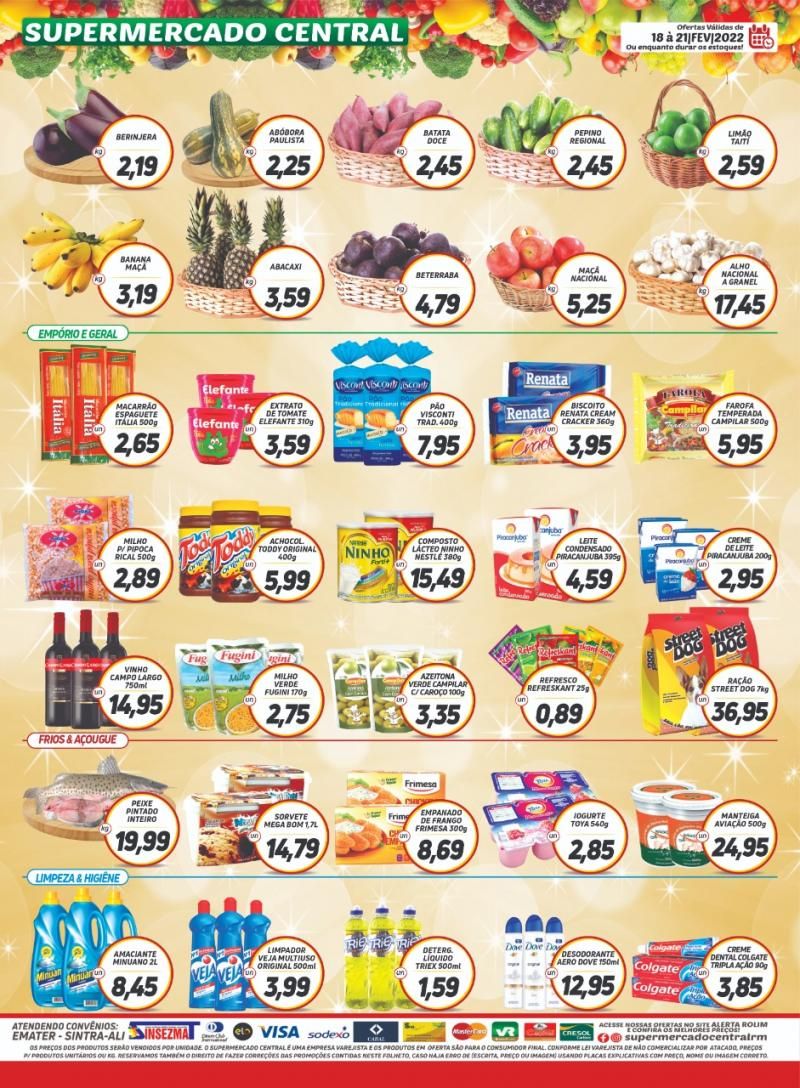 Promoção Supermercado Central, em Rolim de Moura; Faça suas compras e concorra a R$ 3 mil em dinheiro Promoção Supermercado Central, em Rolim de Moura; Faça suas compras e concorra a R$ 3 mil em dinheiro