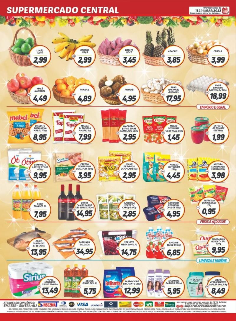 Faça suas compras no Supermercado Central e concorra a 3 mil reais em dinheiro, Confira as ofertas da semana Faça suas compras no Supermercado Central e concorra a 3 mil reais em dinheiro, Confira as ofertas da semana