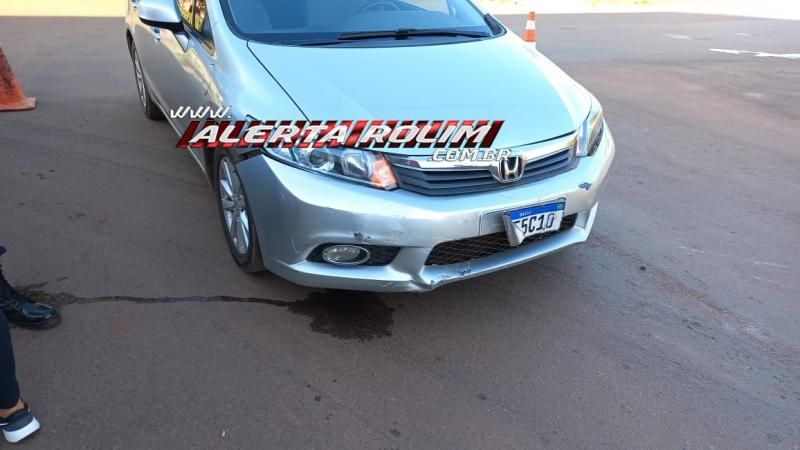 Acidente de trânsito envolvendo carro e moto foi registrado nesta manhã em Rolim de Moura Acidente de trânsito envolvendo carro e moto foi registrado nesta manhã em Rolim de Moura