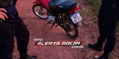 Moto furtada foi recuperada pela Polícia Militar em Rolim de Moura