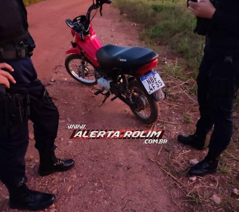 Moto furtada foi recuperada pela Polícia Militar em Rolim de Moura