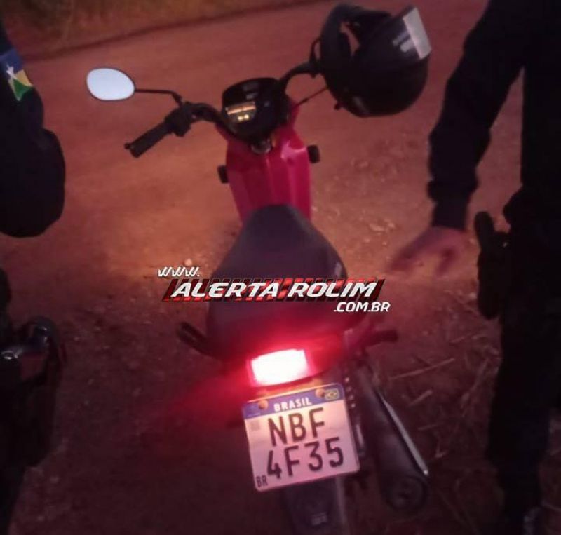 Moto furtada foi recuperada pela Polícia Militar em Rolim de Moura Moto furtada foi recuperada pela Polícia Militar em Rolim de Moura
