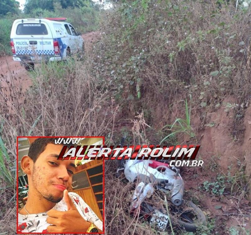 URGENTE- Jovem, de 21 anos, morreu após sofrer queda de moto na linha 188 em Rolim de Moura 