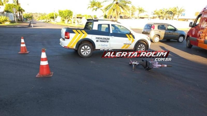 Condutor de carro colidiu em ciclista idoso e fugiu do local sem prestar socorro à vítima em Rolim de Moura