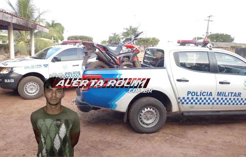 Homem teve moto furtada enquanto trabalhava em Rolim de Moura e durante ação rápida da PM, veículo foi recuperado e suspeito acabou preso em Castanheiras