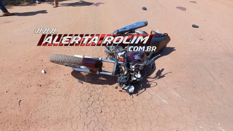 Segundo acidente de trânsito do dia em Rolim de Moura deixou motociclista com fratura no pé Segundo acidente de trânsito do dia em Rolim de Moura deixou motociclista com fratura no pé