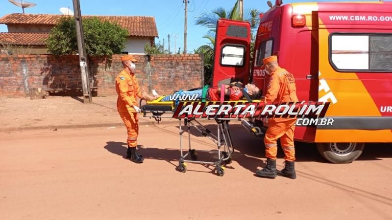 Segundo acidente de trânsito do dia em Rolim de Moura deixou motociclista com fratura no pé Segundo acidente de trânsito do dia em Rolim de Moura deixou motociclista com fratura no pé
