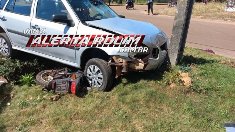 Mais um grave acidente de trânsito foi registrado nesta manhã em Rolim de Moura Mais um grave acidente de trânsito foi registrado nesta manhã em Rolim de Moura