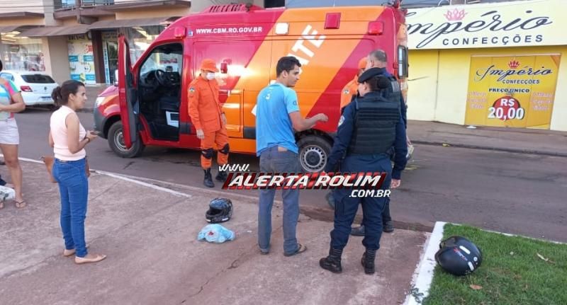 Acidente de trânsito foi registrado nesta manhã no Centro de Rolim de Moura Acidente de trânsito foi registrado nesta manhã no Centro de Rolim de Moura
