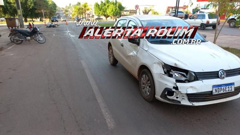 Acidente de trânsito foi registrado nesta manhã no Centro de Rolim de Moura Acidente de trânsito foi registrado nesta manhã no Centro de Rolim de Moura