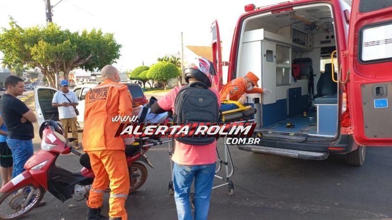 Colisão entre carro e moto na Barão de Melgaço resultou em uma pessoa ferida em Rolim de Moura Colisão entre carro e moto na Barão de Melgaço resultou em uma pessoa ferida em Rolim de Moura