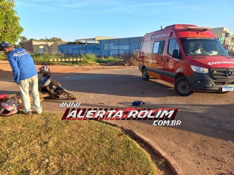Colisão entre duas Biz foi registrada nesta manhã em Rolim de Moura Colisão entre duas Biz foi registrada nesta manhã em Rolim de Moura