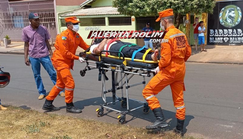 Segundo acidente de trânsito do dia em Rolim de Moura envolveu duas motos Segundo acidente de trânsito do dia em Rolim de Moura envolveu duas motos
