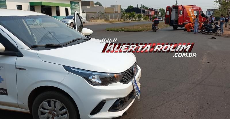 Acidente nesta manhã em Rolim de Moura envolveu moto e veículo da SEMUSA de Alto Alegre dos Parecis Acidente nesta manhã em Rolim de Moura envolveu moto e veículo da SEMUSA de Alto Alegre dos Parecis
